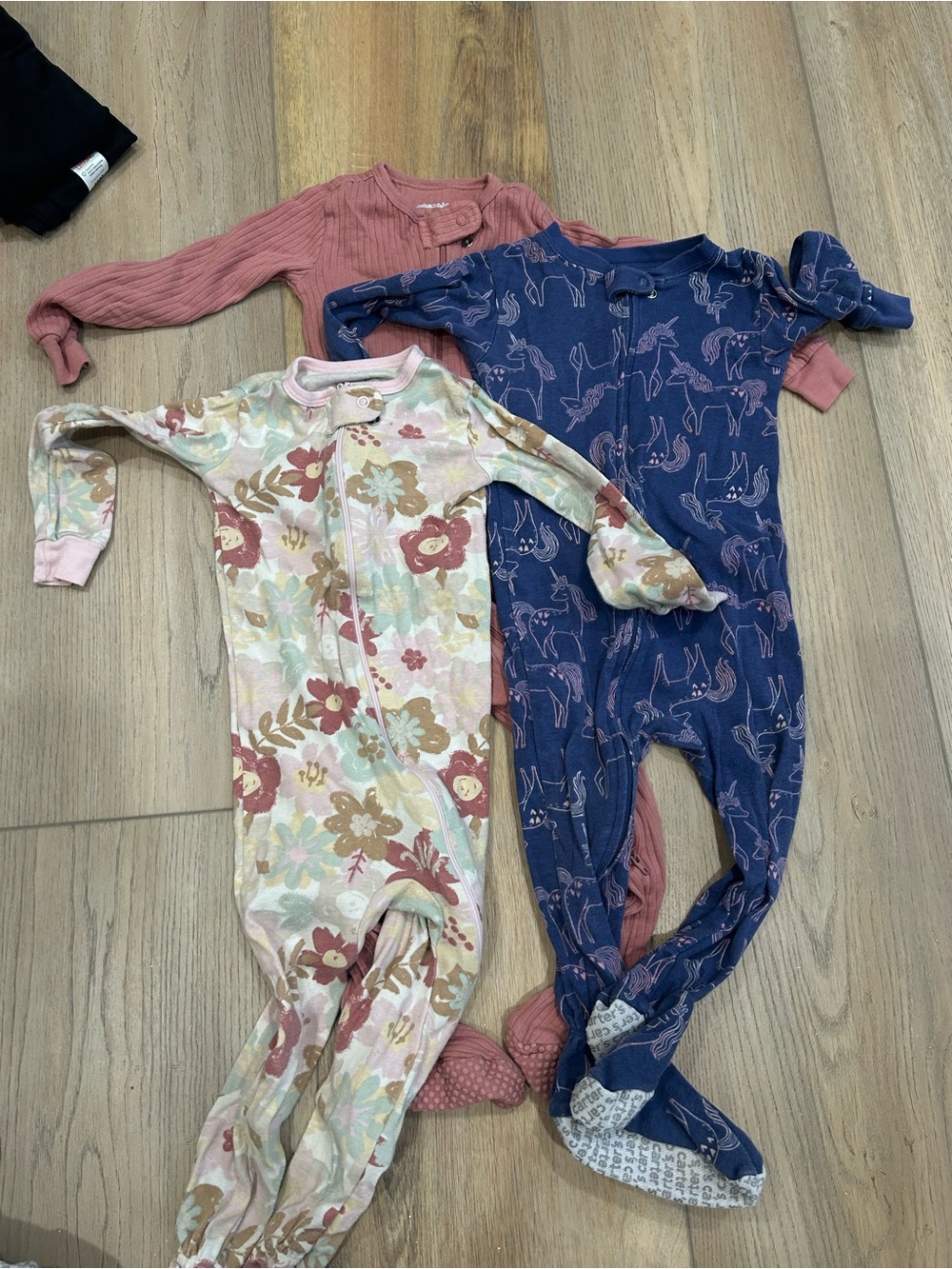 3-Pack Baby Girls One-Piece Sleepwear Set - 24 months
